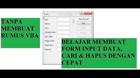 Membuat Input Cari dan Hapus Data Excel dengan Cepat tanpa Rumus Koding vba