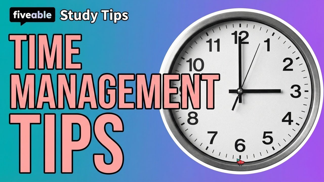 Study Tips - Time Management & Motivation Strategies | Fiveable Cram ...
