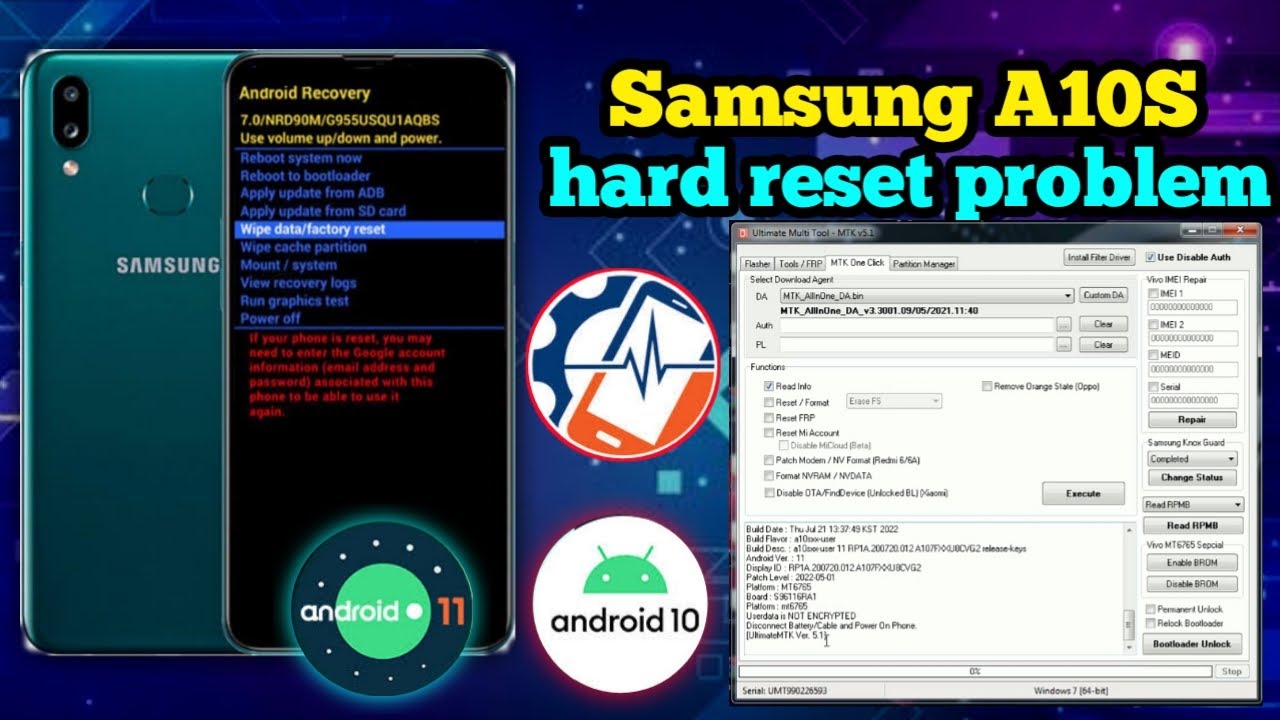 Samsung A10S A10 A01 Hard Reset Recovery Mod Not