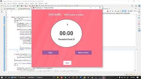 First Java Project | Productivity++ - A Pomodoro Application.