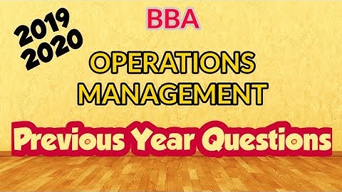 Previous Year Questions//Operations Management//BBA//Calicut University//Exam//lijuzz classess