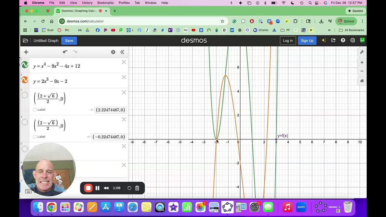Desmos   Intervals of Increasing and Decreasing using the derivative