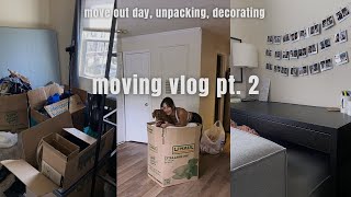 moving vlog pt. 2 | move out day, unpacking, settling into my new room, decorate & organize with me by angelene 782 views 6 months ago 23 minutes
