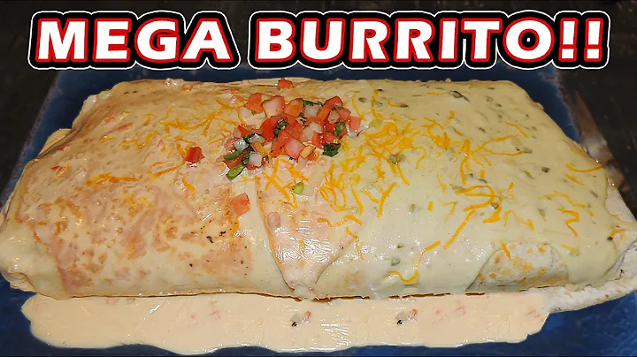 Cheesy Mega Burrito Challenge w/ Chicken, Beef, an...