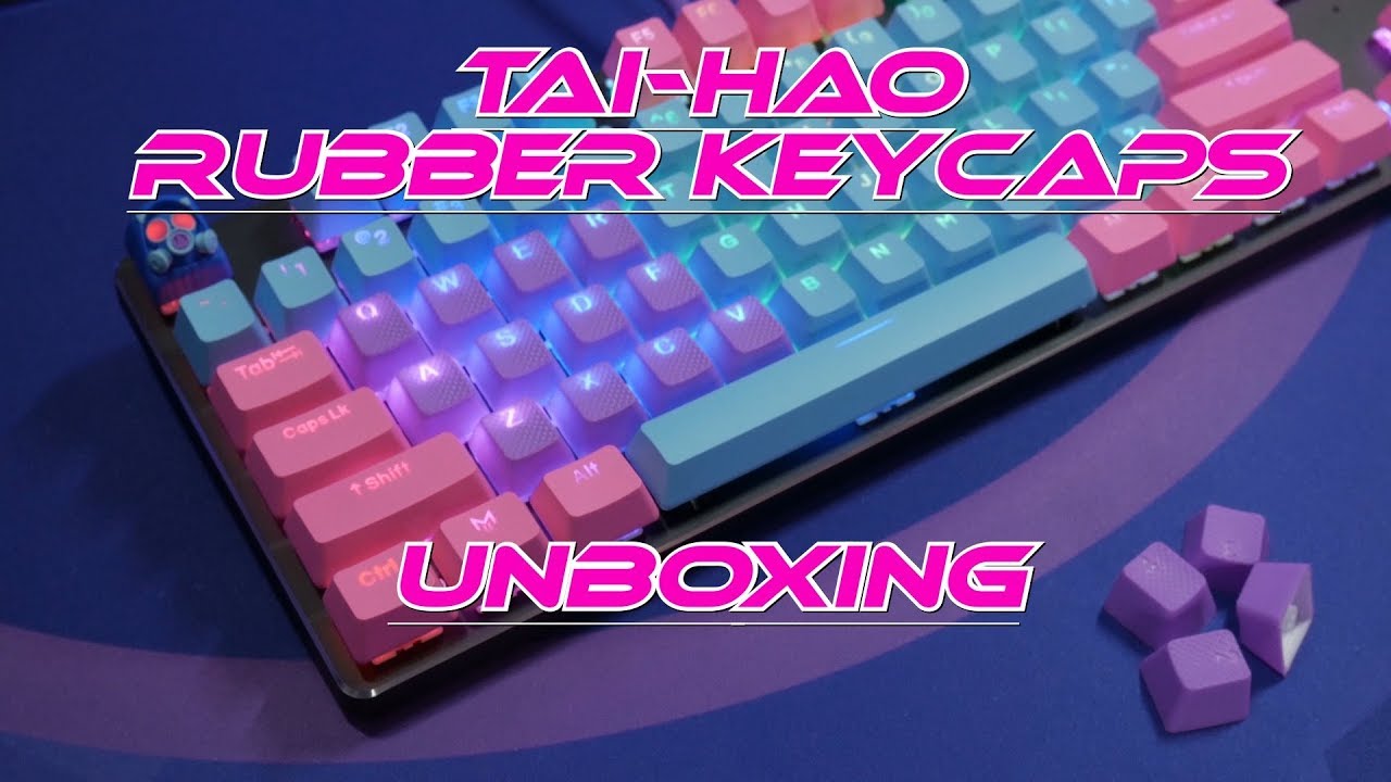 Tai Hao Purple Rubber Keycaps Backlit Unboxing Youtube