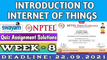 Introduction to Internet of Things NPTEL Week 8 || IOT assignment 8 nptel || July 2021