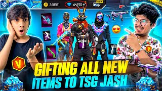 Maxing Out TSG JASH’s *V Badge* Id😱 Insane Gifts From Garena😍 Id Worth 1,00,000💎 - Free Fire Max