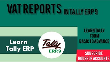 VAT report in tally ERP 9