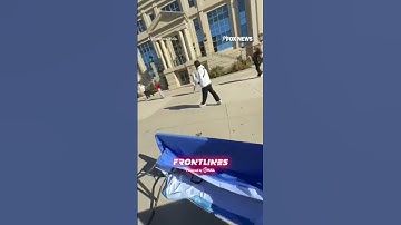 SEE IT: Student arrested for flipping Turning Point USA table after doing the same to YAF #shorts