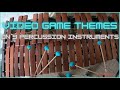 Fun game music themes on 9 percussion instruments