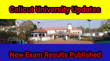 Exam Results published calicut university part 4 calicut university news