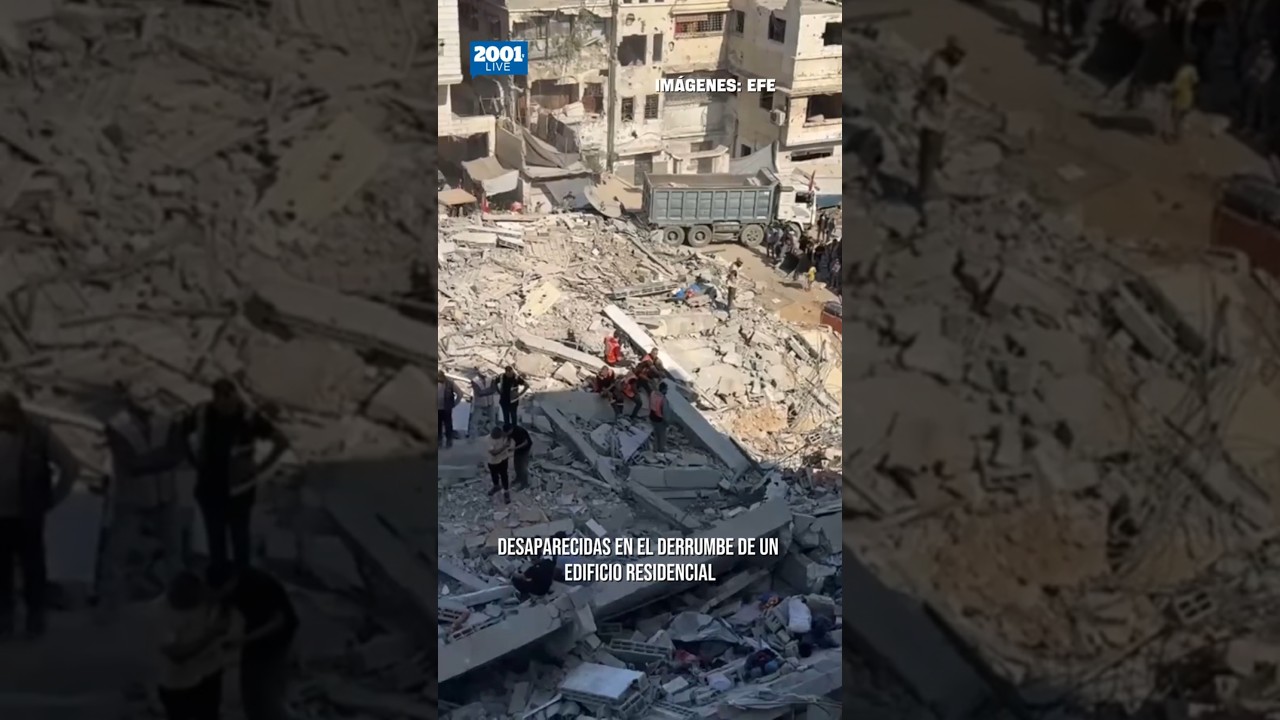 Muertos y desaparecidos tras el derrumbe de un edificio en Gaza