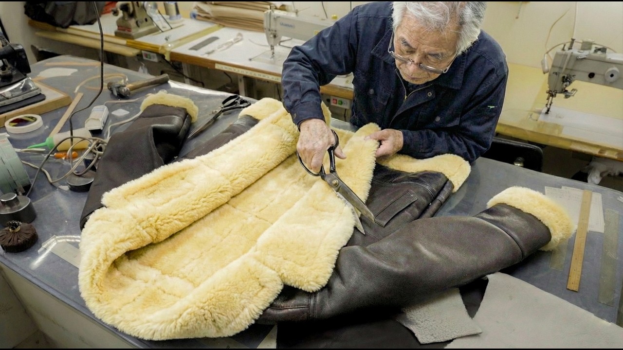 Handcrafted Sheepskin Leather Jacket by a Master Artisan With 50