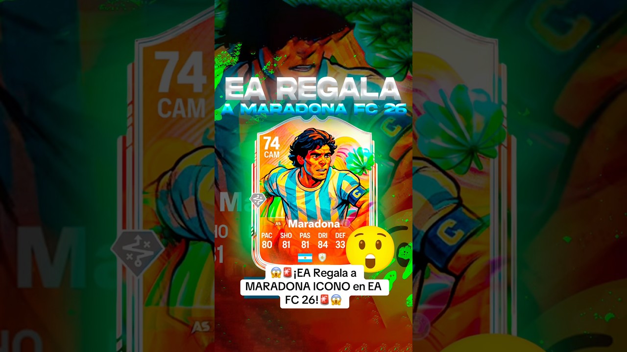 😱🚨¡EA Regala a MARADONA ICONO en EA FC 26!🚨😱