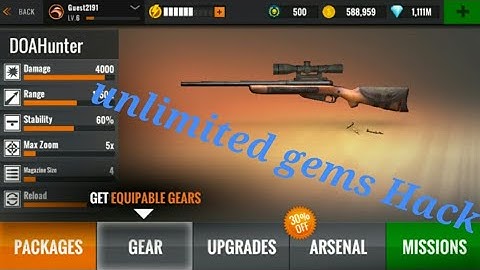 How to hack sniper 3D 100% working