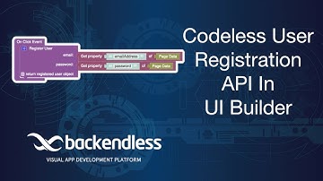 Codeless user registration API in UI Builder