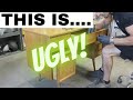 REFINISHING A MID-CENTURY DESK | General Finishes Gel Stain | DIY Furniture Flip | Carbide Scraper