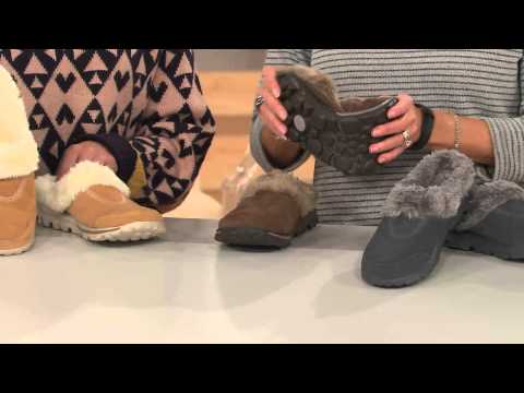 skechers gowalk suede clogs with faux fur lining