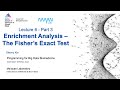 BSR6806 - Lecture 6 - Part 3 - The Fisher