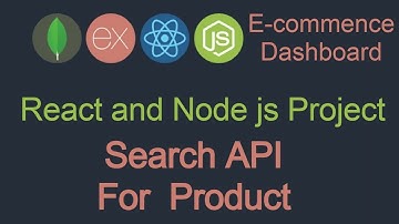 React and node JS project #31 Search API for Product