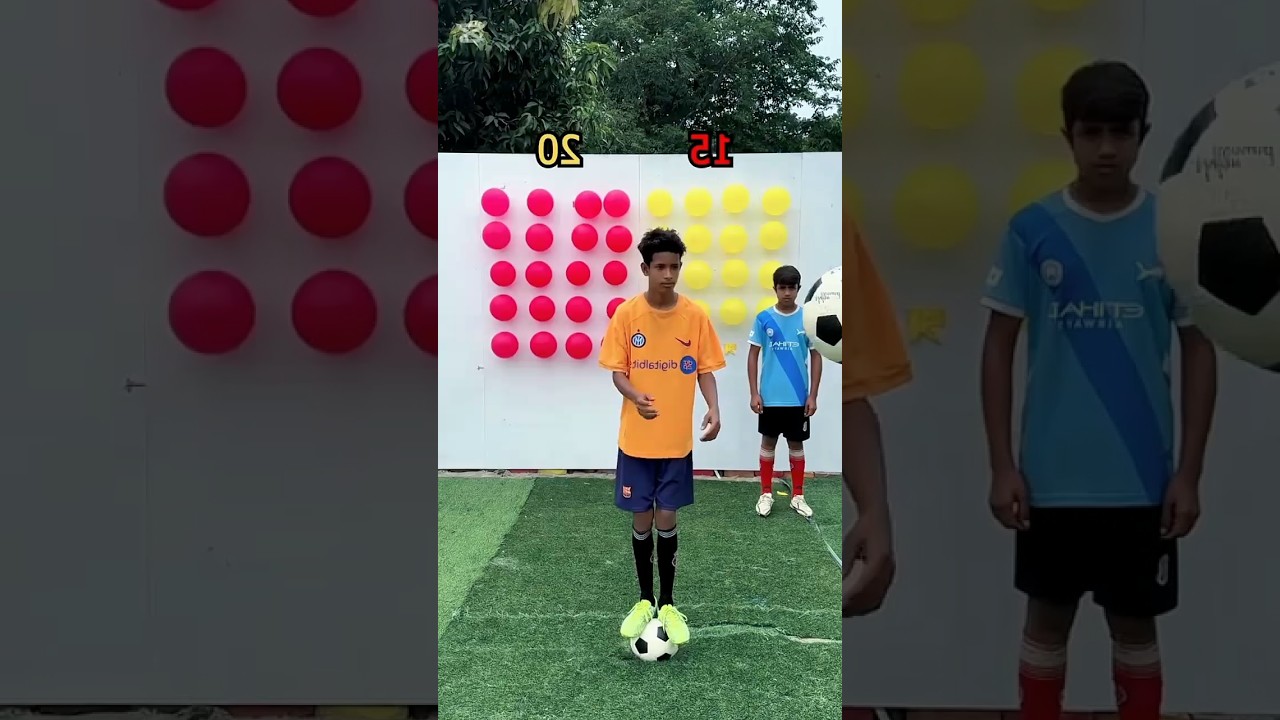 who will received more football😀# shorts# Youtubeshort# funny# challenge