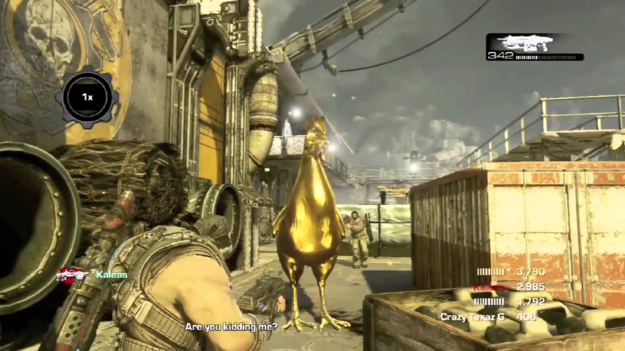 Gears of War 3 Lambent Golden Chicken Easter Egg by Barz YouTube