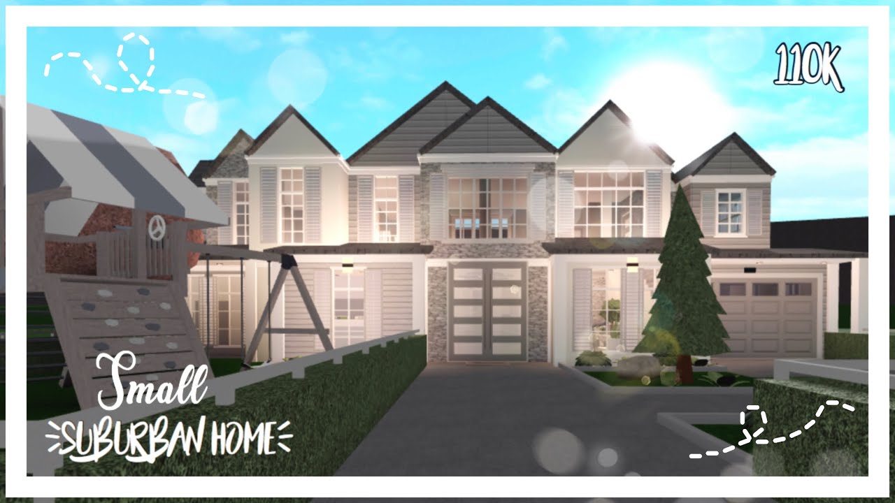 Small Two Story Suburban Home | Bloxburg Speedbuild | 110K (1st story ...