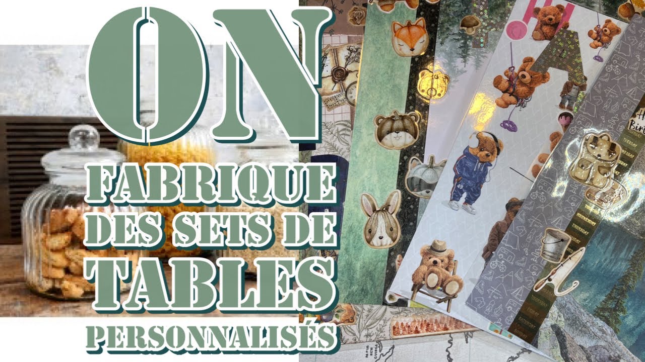 Scrapbooking, on fabrique des sets de table personnalisés