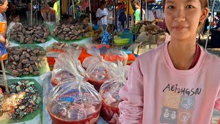 ตลาดของป่า ลานดอกจาน จุดผ่อนปรนการค้า อำเภอเขมราฐ อุบลราชธานี