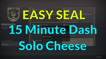 EASY SEAL CHEESE - 15 Minute Dredgen Dash Solo Skip - Renegades Triumph Glitch