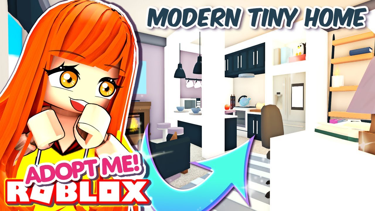 Fully Decorated Modern Tiny Home Speed Build Roblox Adopt Me Youtube - dollastic plays roblox adopt me