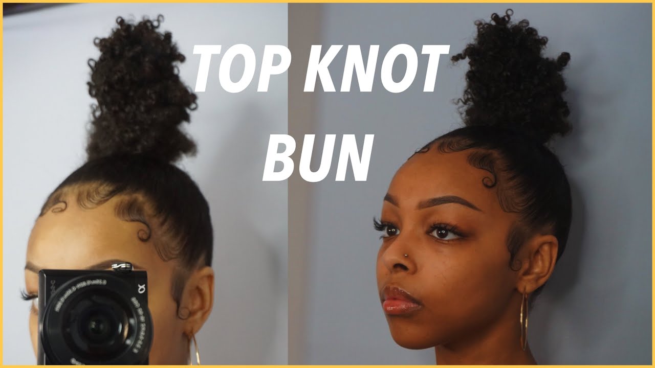 Top Knot Bun W Edges Tutorial My Go To Hair Style Youtube