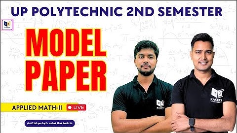 Up Polytechnic: Applied Math-2 Model Paper Live Solution 2024 | Bteup Semester Previous Year Paper