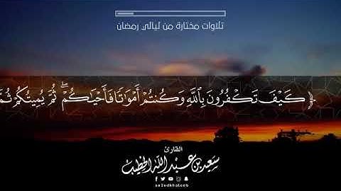 تلاوة خاشعة ومؤثرة تحرگ القلوب بصوت القارئ/ سعيد الخطيب ~من أروع التلاوات~