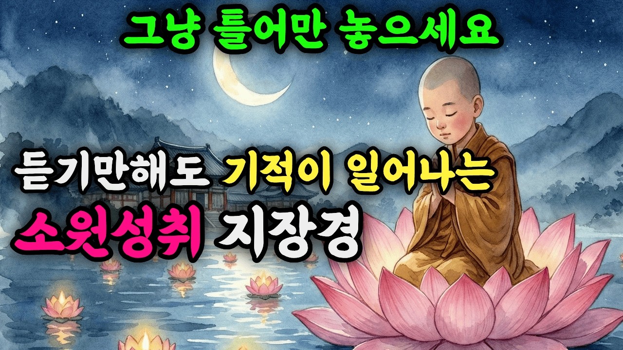 집안에 켜두면 막힘이 풀리고 복이 들어옵니다 | 걱정이 가라앉고 집안 평안이 머뭅니다 #불교명상음악 #지장경 #대운기도