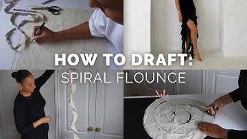 HOW TO SEW: Draft a spiral flounce ruffle. Beginner friendly - step by step sewing tutorial #sewing