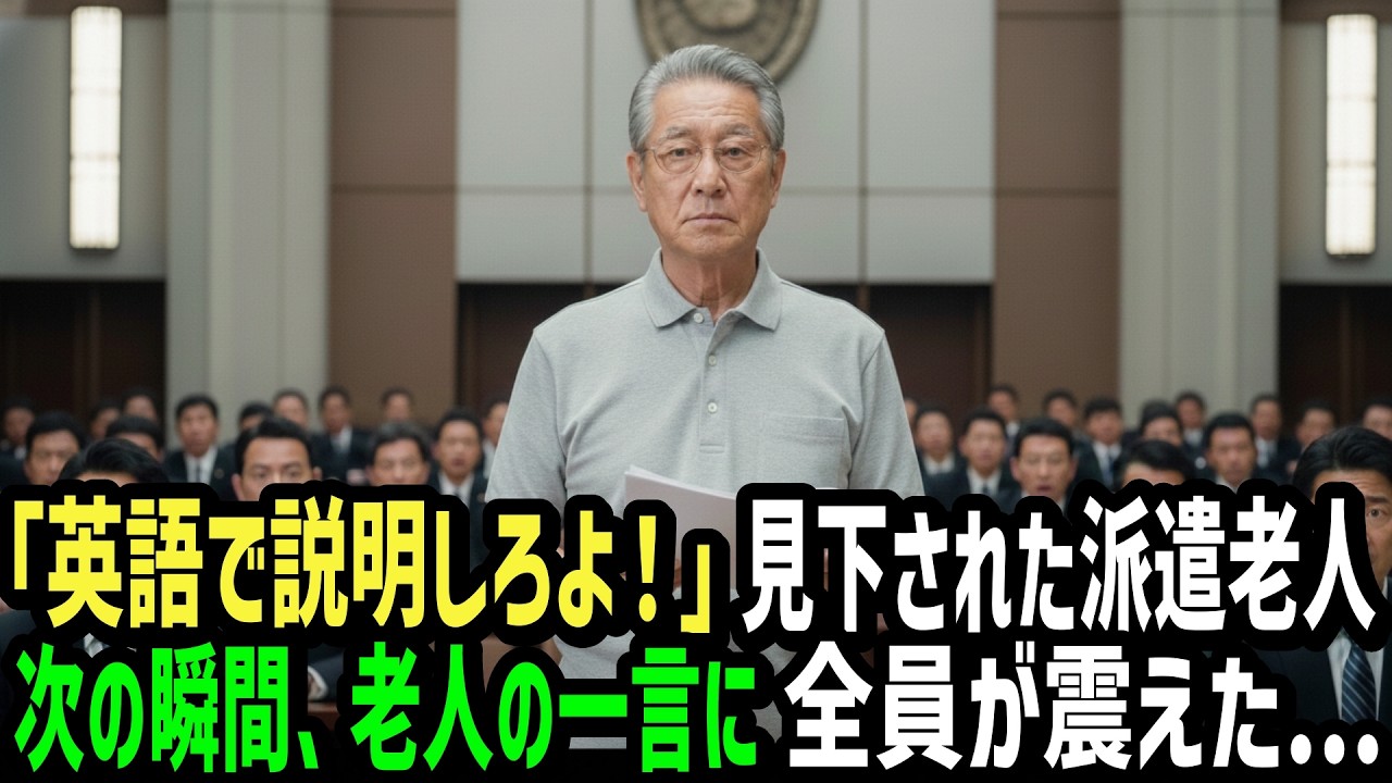 「英語で説明してみろ」海外顧客の前で見下された70代臨時社員…しかし彼が口を開くと会議室が凍りついた【感動】