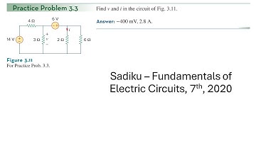Practice Problem 3.3 - Fundamental of Electric Circuits (Sadiku) 5th Ed [English - Dark Mode]