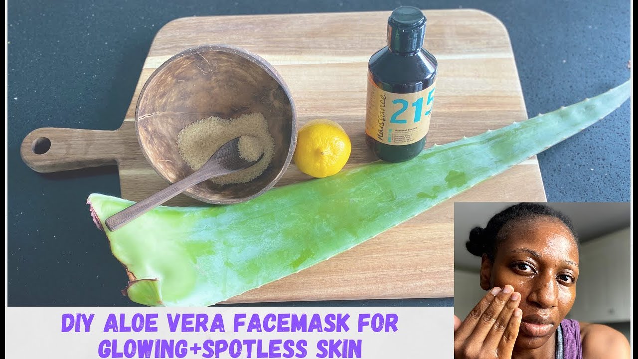 DIY ALOE VERA FACE MASK for Glowing + Spotless Skin HarNaturel 