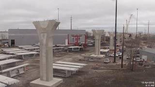 Cline Avenue Bridge - Construction Time Lapse