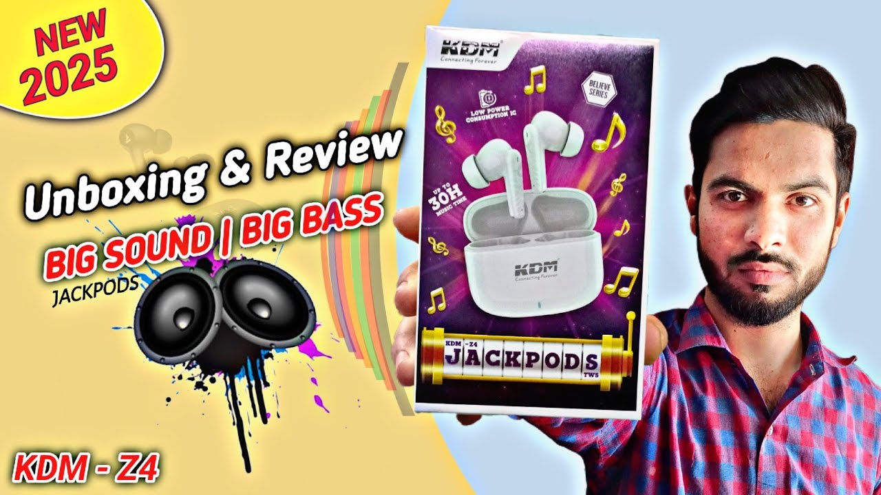 KDM Z-4  Air Pods Big Bass Big Sound | Best Price Air Pod🤩 | New Launch 2025 🤩🔥 | India No.1 Pods |