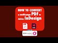PDF to Adobe InDesign 2021