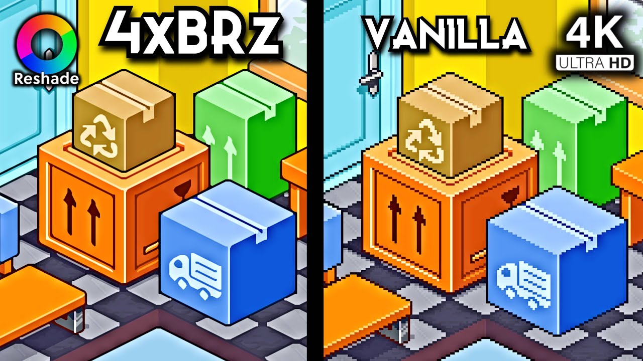 Reshade Pixel Let's Play Unbox the Room 4K 4xBRz Filter Reshade Smooth Pixels - YouTube