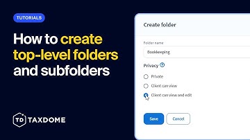 How to create top-level folders and subfolders