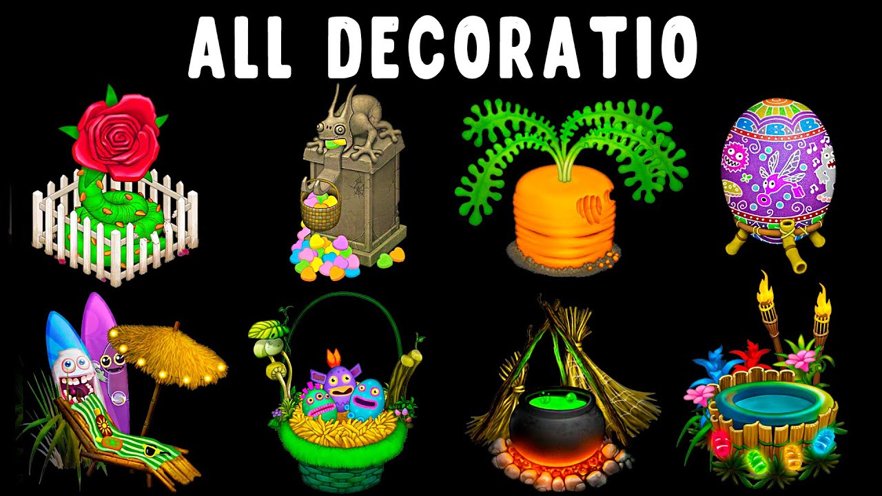 All Seasonal Decorations (My Singing Monsters) YouTube