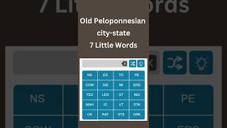 Old Peloponnesian city-state 7 Little Words #puzzles