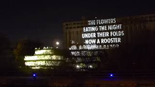 Leonard Cohen Lyrics Projection On Silo 5 Montreal