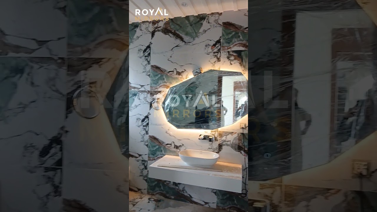 Irregular Shape LED Bathroom Mirror for Hotels, Bathroom Touch LED Mirror Manufacturer in Islamabad