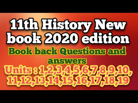 11th History new book , book back Question and answer