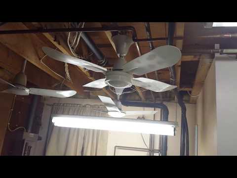 preheat-fluorescent-fixtures,-industrial-ceiling-fans-in-my-laundry-room